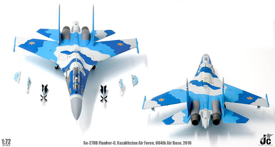 JCW-72-SU27-004 哈薩克空軍Su-27U Flanker-C 黃53模型