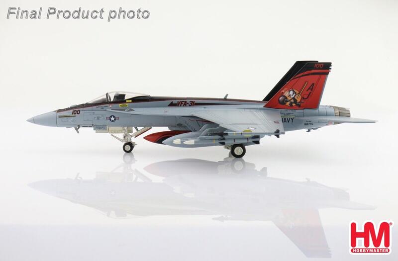 HA5127美國海軍VFA-31菲力貓中隊F/A-18E合金模型