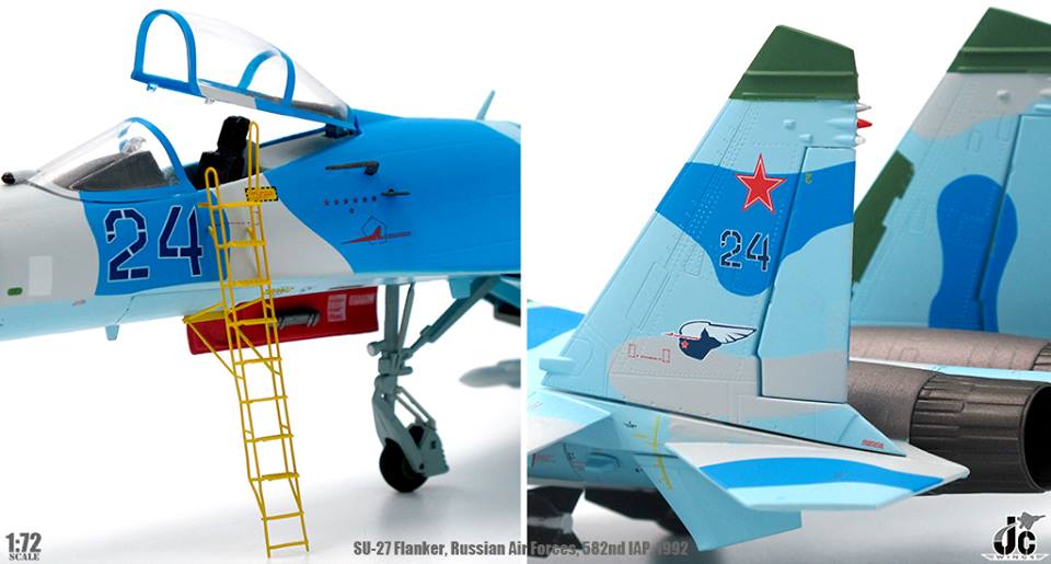 JCW-72-SU27-005 俄羅斯空軍Su-27U Flanker-C 藍24 模型