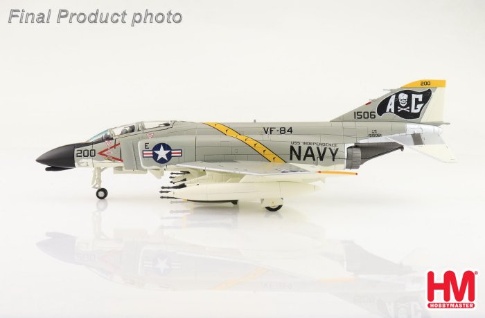 HA19048美國海軍VF-84 JOLLY ROGERS F-4B 模型1/72成品