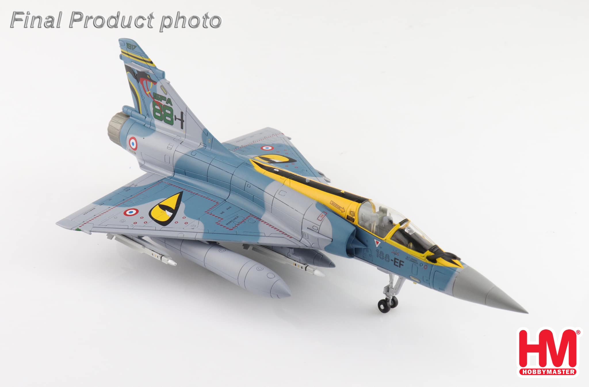 HA1620 法國Mirage 2000-5 88中隊100周年彩繪合金模型1/72成品