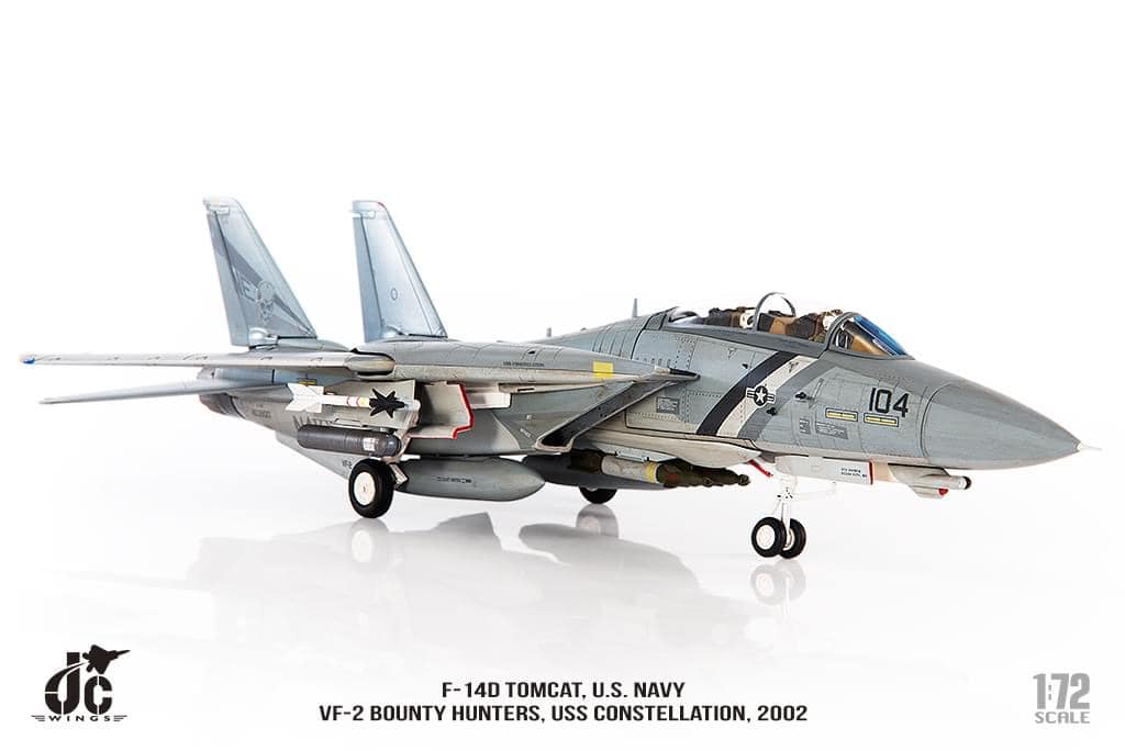 JCW-72-F14-008海軍加油 美國海軍VF-2賞金獵人F-14D戰機USS星座號2002年#104模型