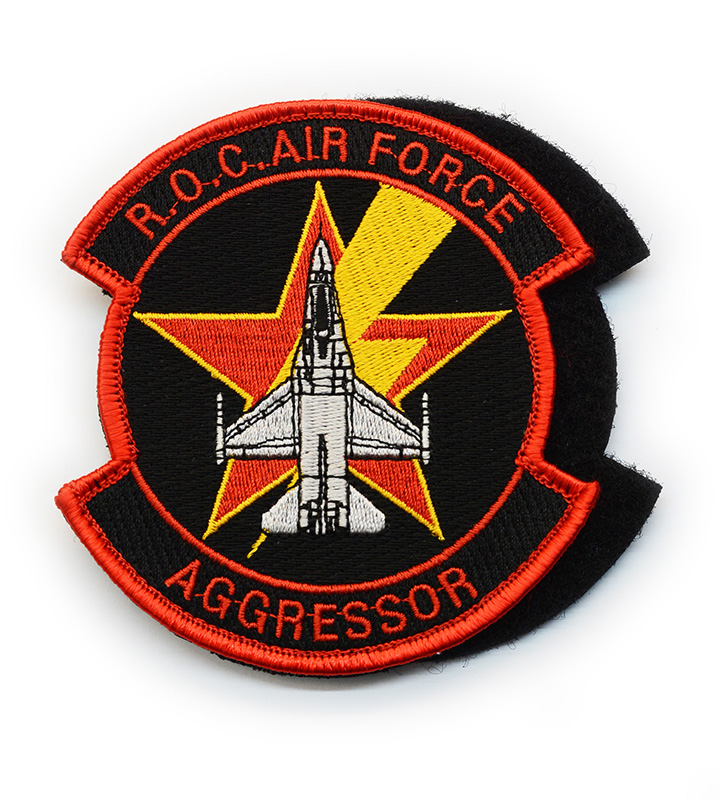 P0025 空軍花蓮F-16第17隊AGGRESSOR假想敵繡章(A)(有魔鬼氈)