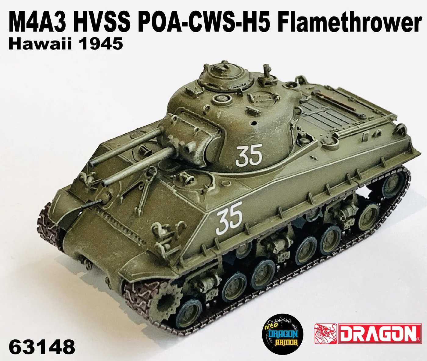 DA63148美國M4A3 HVSS POA-CWS-H5 Flamethrower Hawaii 1945