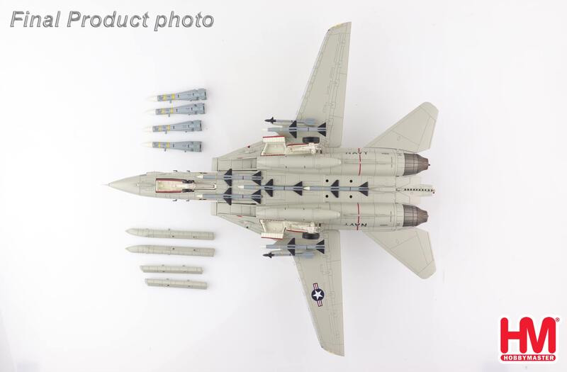 HA5241美軍VF-84 Jolly Roger雄貓F-14 Tomcat戰機 沙漠風暴行動模型