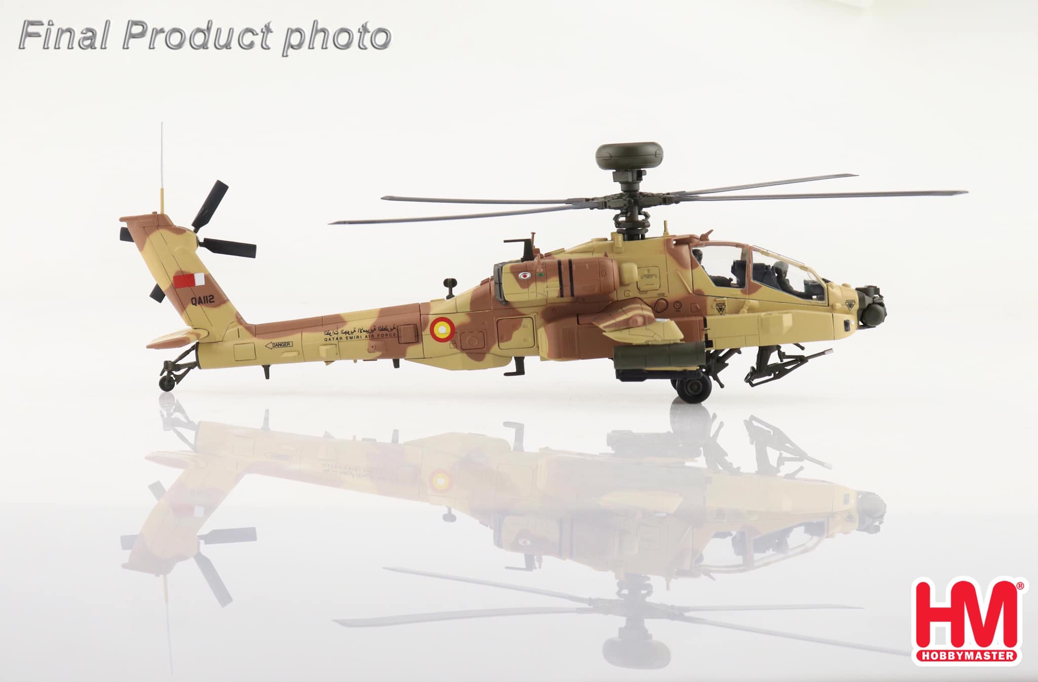 HH1217卡達空軍AH-64E Apache Guardian阿帕契直升機1/72合金模型