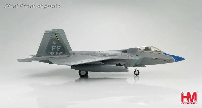 HA2803b 美國空軍F-22A 第95中隊2010藍鼻子紀念塗裝合金模型