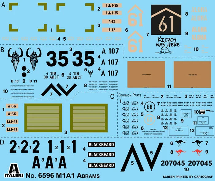 6596美國陸軍 M1A1  Abrams艾布蘭主力戰車1/35模型