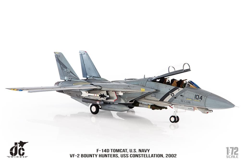 JCW-72-F14-008海軍加油 美國海軍VF-2賞金獵人F-14D戰機USS星座號2002年#104模型