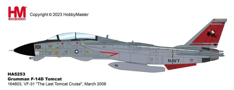 HA5253 F-14D雄貓人VF-31 The Last Tomcat Cruise模型