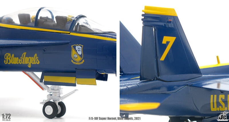 JCW-72-F18-010 美國海軍藍天使Blue ange表演隊7號機F/A-18F模型