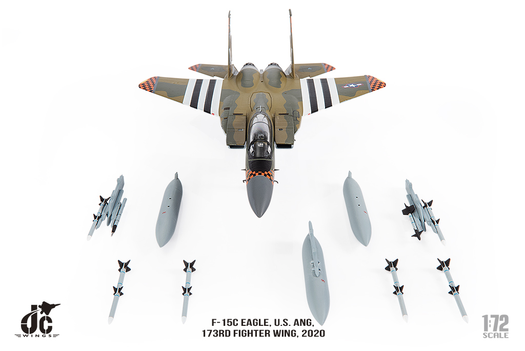 JCW-72-F15-017 F-15C美軍173聯隊B-17金斯利中尉紀念彩繪模型