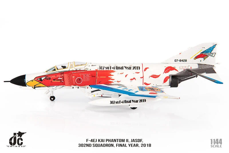 JCW-144-F4-002 JASDF日本航空自衛隊302飛行隊F-4除役白幽靈彩繪模型