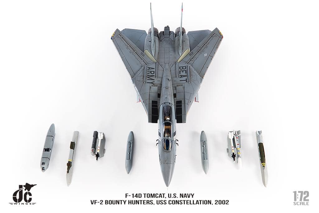 JCW-72-F14-009打敗陸軍F-14D美國海軍 VF-2賞金獵人USS 星座號2002 年#106模型