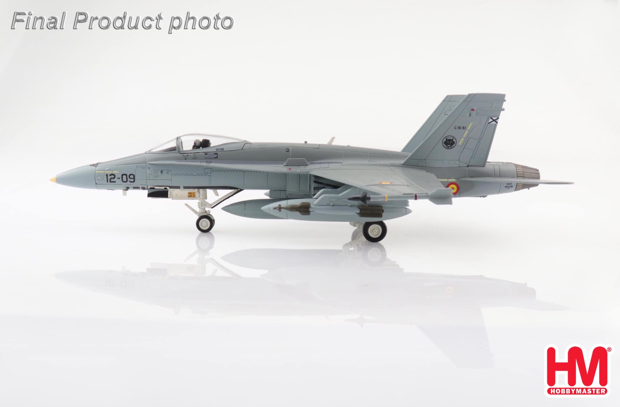 HA3568  西班牙E/F-18A Hornet 12-09/C15-51戰機合金模型