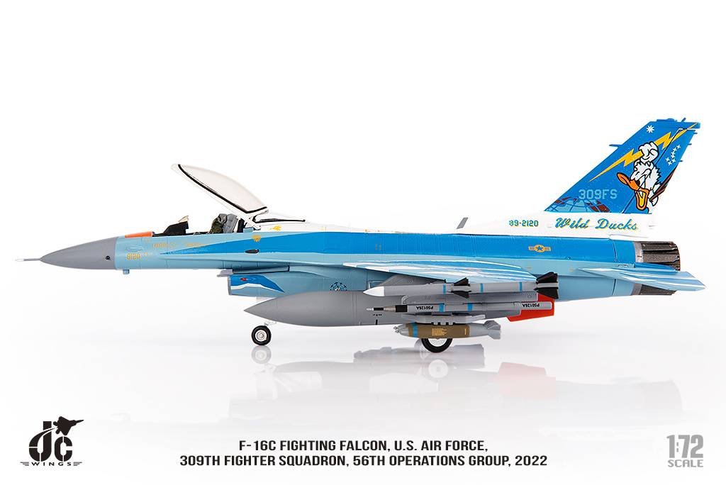 JCW-72-F16-020美國空軍第309戰鬥機中隊F-16C唐老鴨彩繪模型