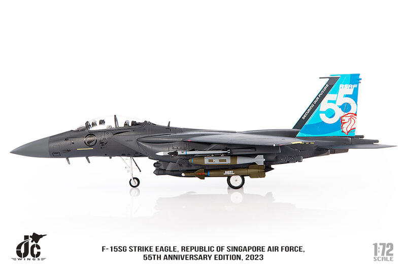 JCW-72-F15-031 新加坡空軍F-15SG成立55周年彩繪模型