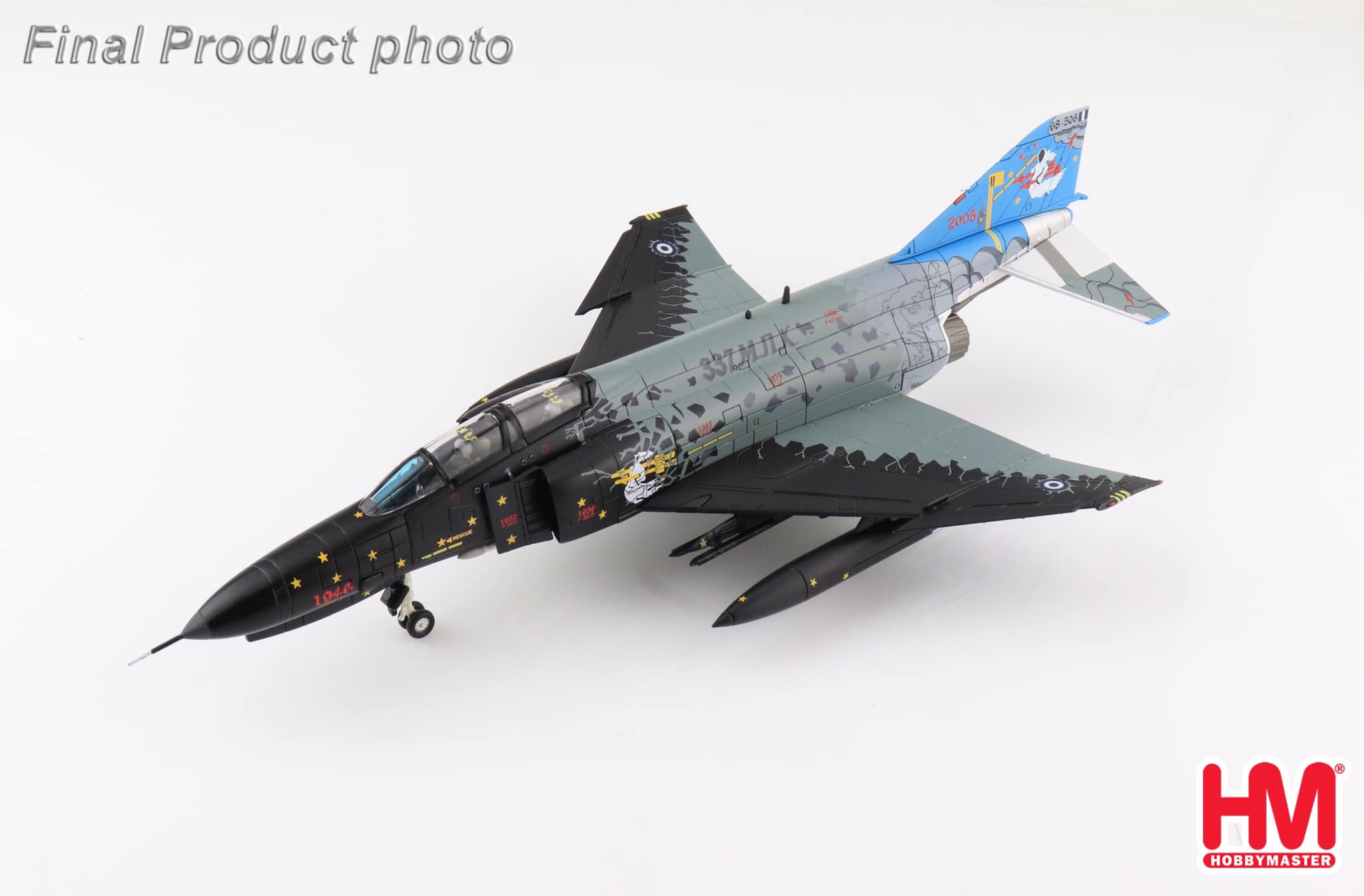 HA19038希臘空軍F-4E Archangel 2005彩繪幽靈合金模型1/72成品