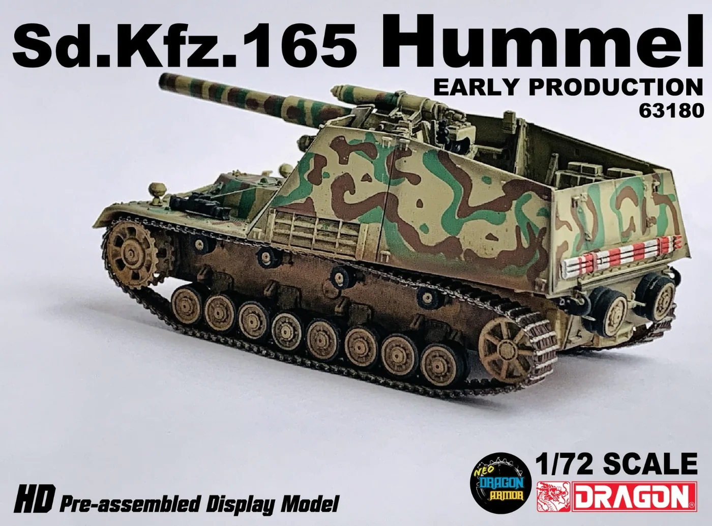 DA63180德國Sd.Kfz.165  HUMMEL熊蜂早期自走榴弹炮