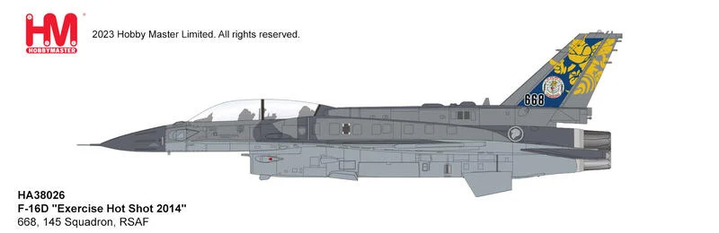 HA38026新加坡F-16D EXERCISE HOT SHOT #668戰鬥機模型