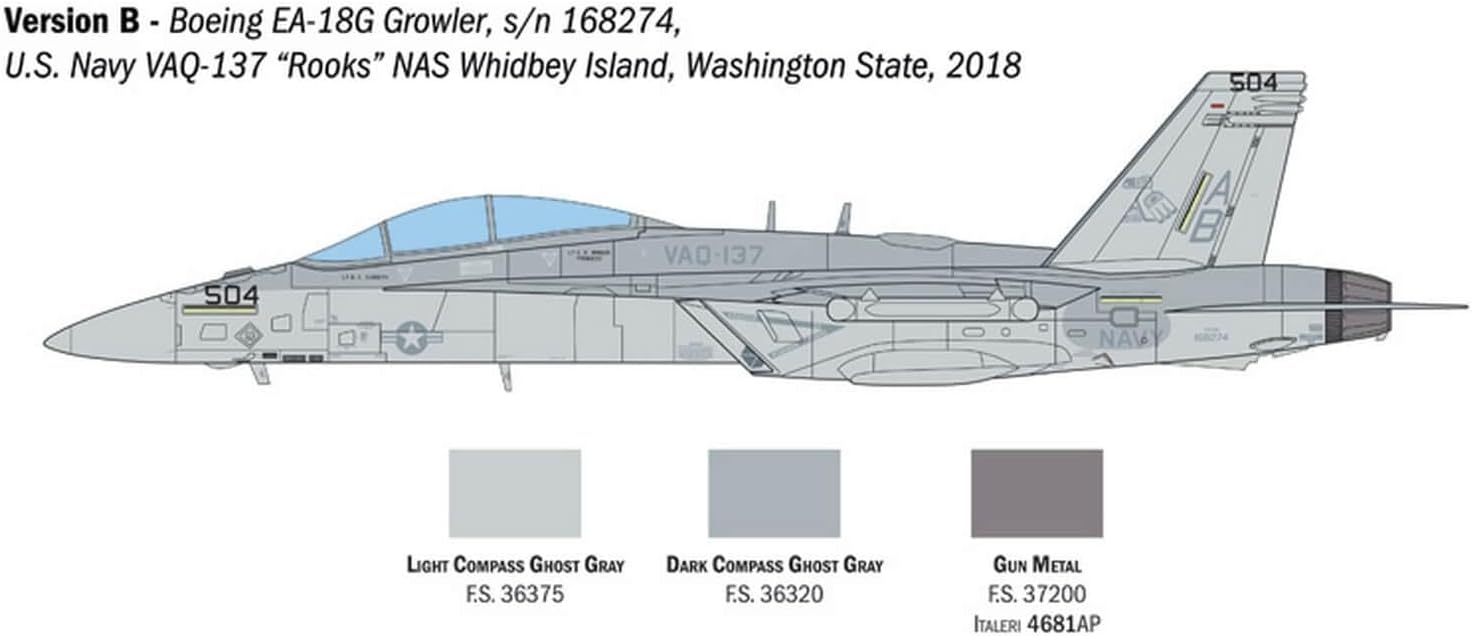 2824美國海軍EA-18G咆哮者1/48模型