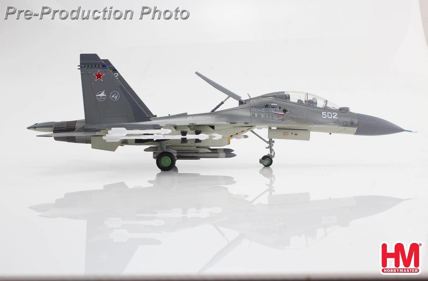 HA9551俄羅斯空軍Su-30MK合金模型