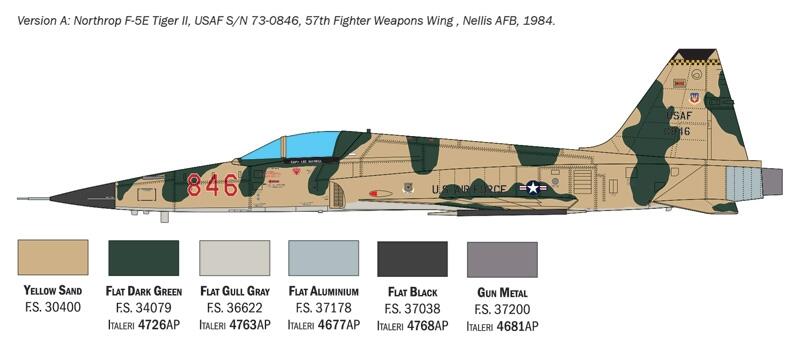 2827空軍F-5E Tiger II虎式戰鬥機1/48模型