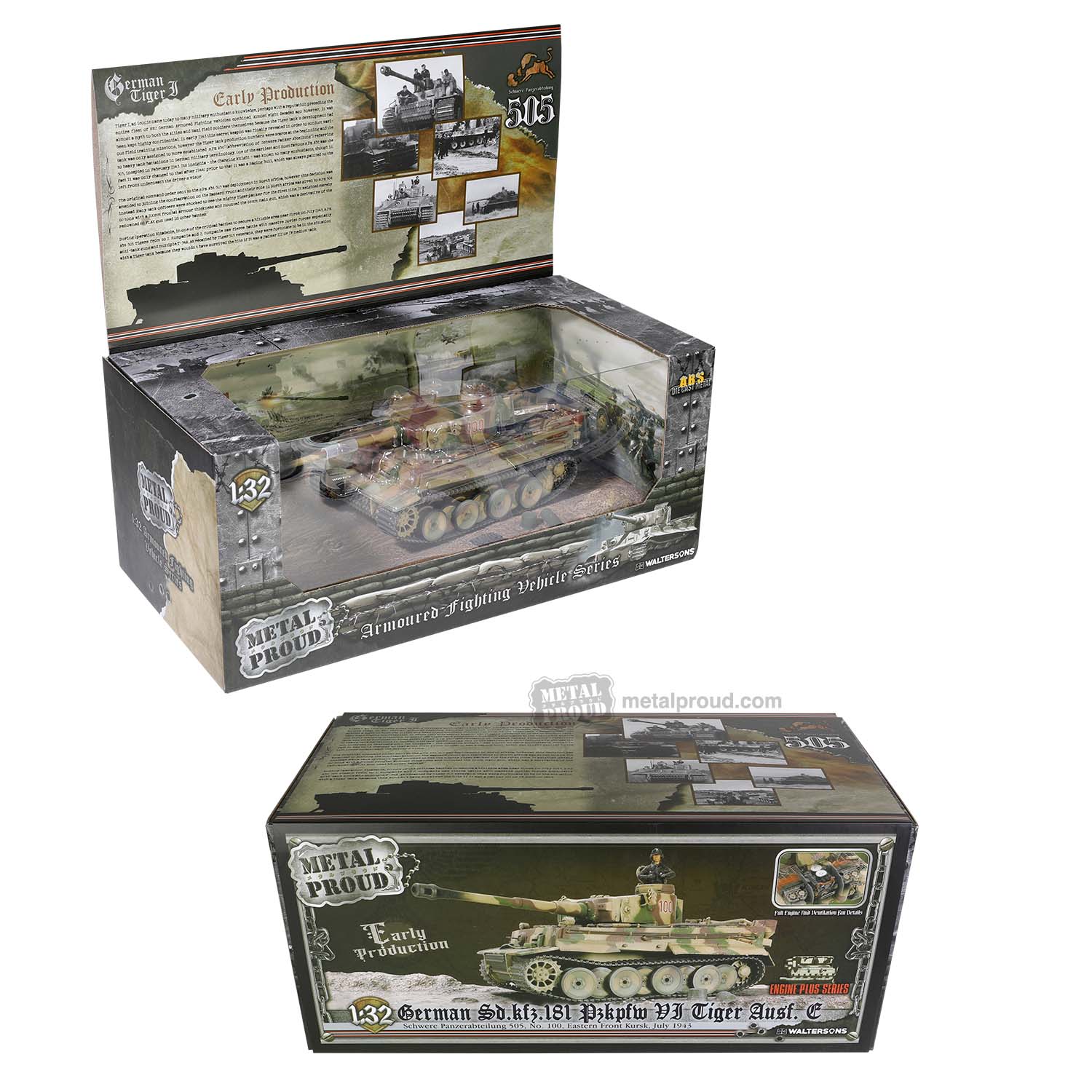 912043C德國虎式Tiger Tank坦克早期型模型1/32成品