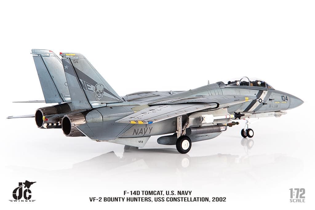 JCW-72-F14-008海軍加油 美國海軍VF-2賞金獵人F-14D戰機USS星座號2002年#104模型