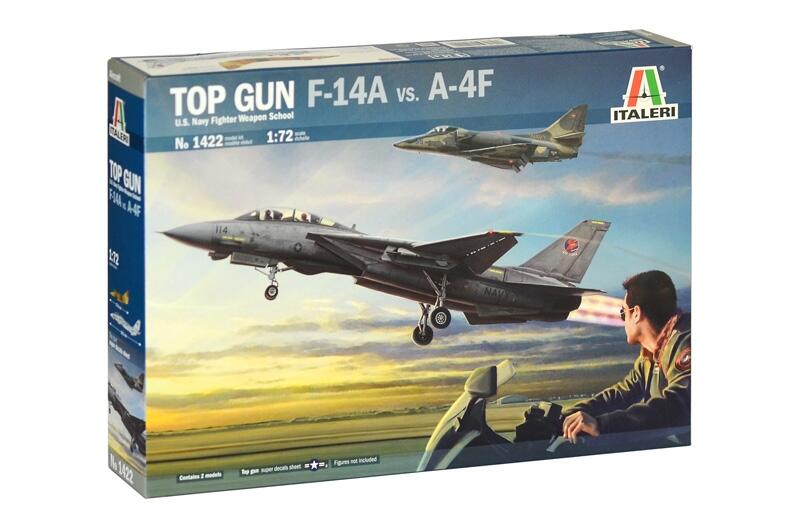 1422捍衛戰士Top Gun雄貓F-14A vs 天鷹A-4F雙機版1/72模型