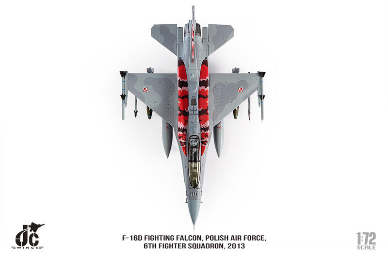 JCW-72-F16-017 波蘭空軍F-16D戰鬥機第6中隊2013老虎會模型