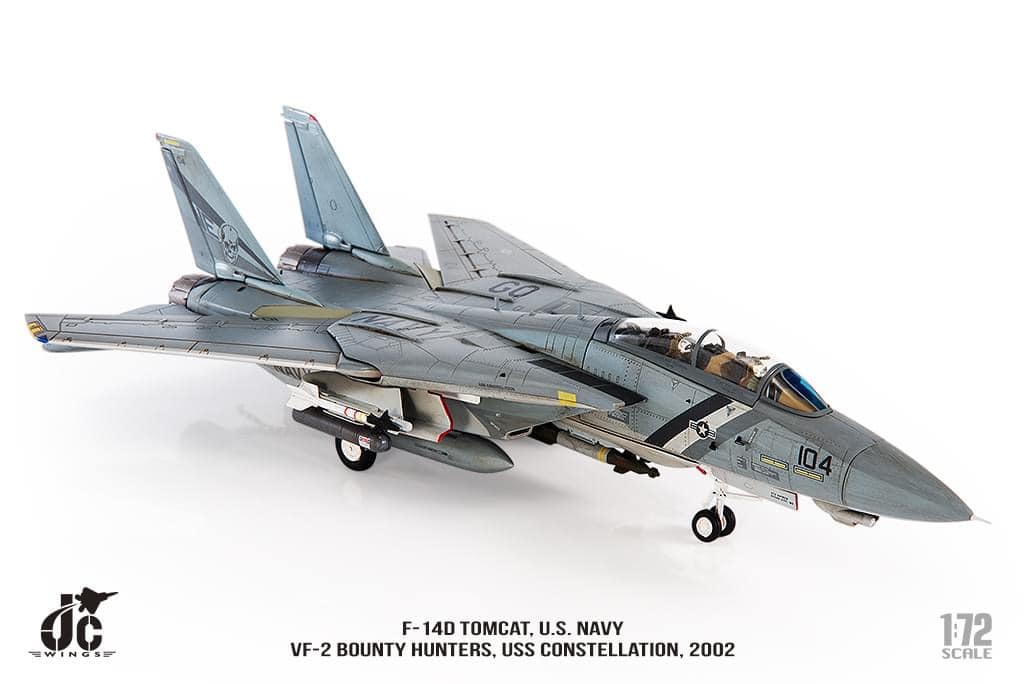 JCW-72-F14-008海軍加油 美國海軍VF-2賞金獵人F-14D戰機USS星座號2002年#104模型