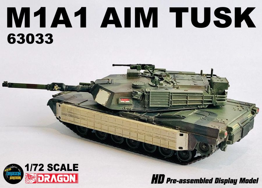 DA63033美國M1A1 AIM Tusk Abrams艾布蘭主戰坦克 (附烏克蘭貼紙)