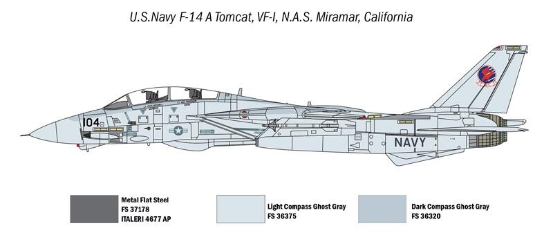 1422捍衛戰士Top Gun雄貓F-14A vs 天鷹A-4F雙機版1/72模型