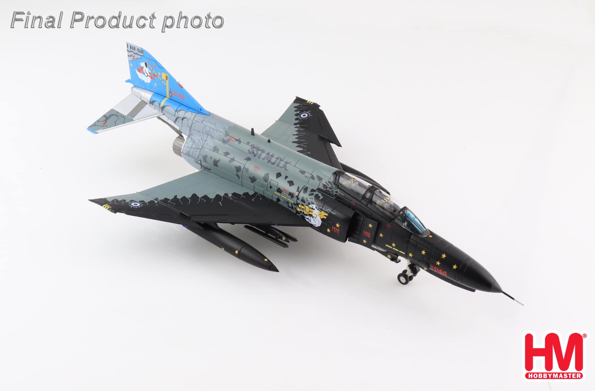 HA19038希臘空軍F-4E Archangel 2005彩繪幽靈合金模型1/72成品