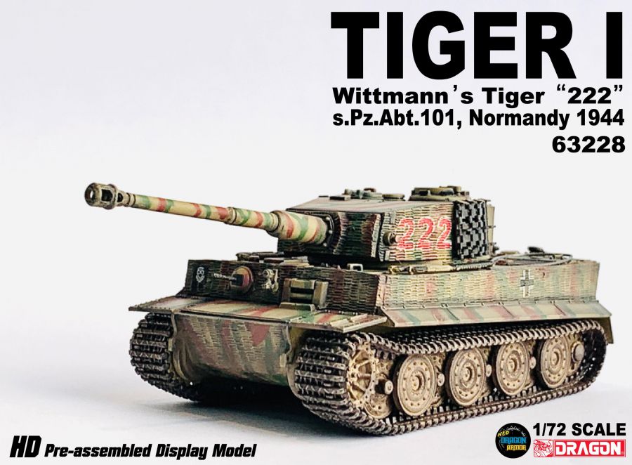 DA63228德國魏特曼 Wittmann's  TIGER I (車號222)虎式坦克模型