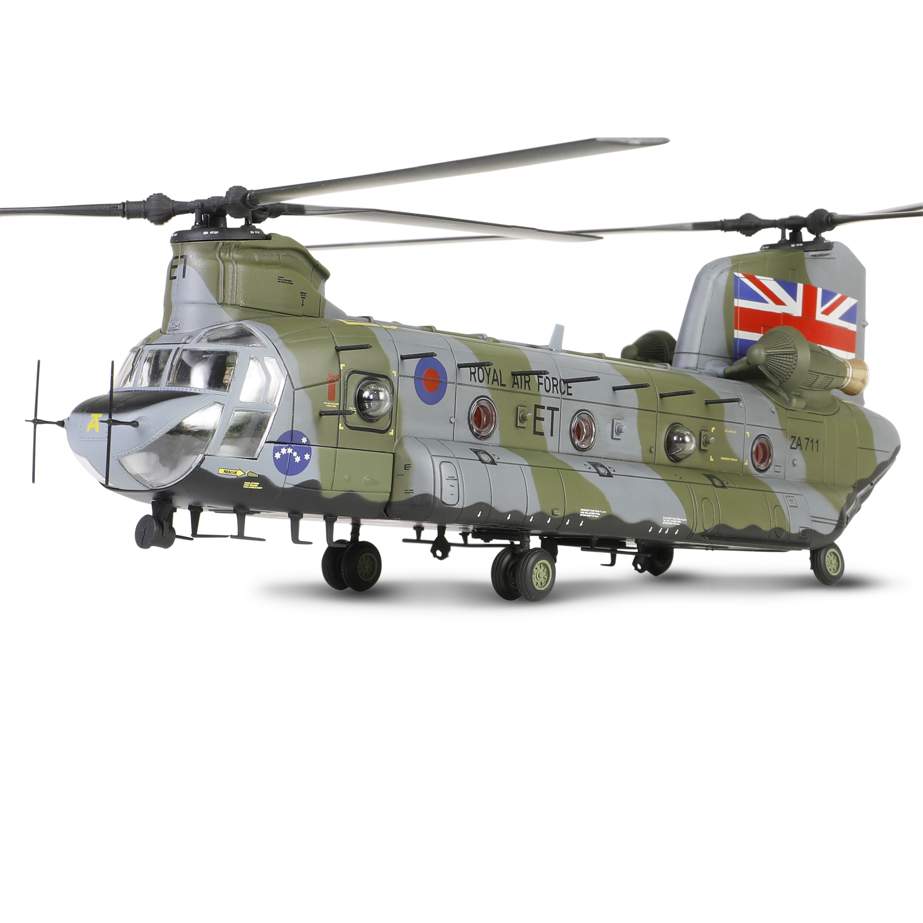 821003A英國皇家空軍國旗彩繪Chinook HC Mk1 直升機