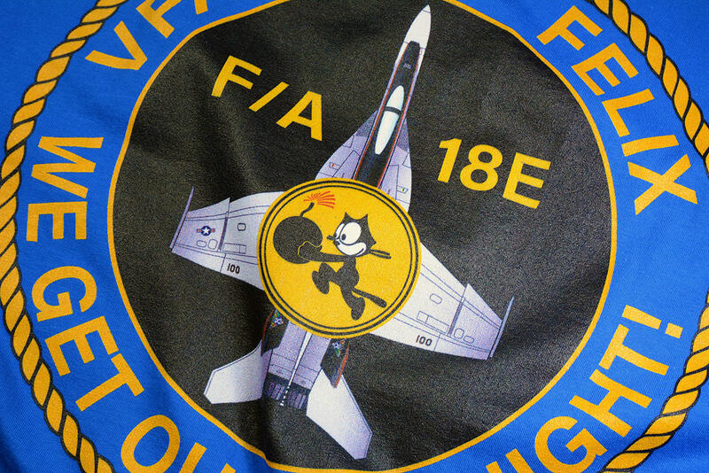 TS008 美軍VFA-31湯姆貓人中隊FA-18E短袖TEE(藍色美國棉)