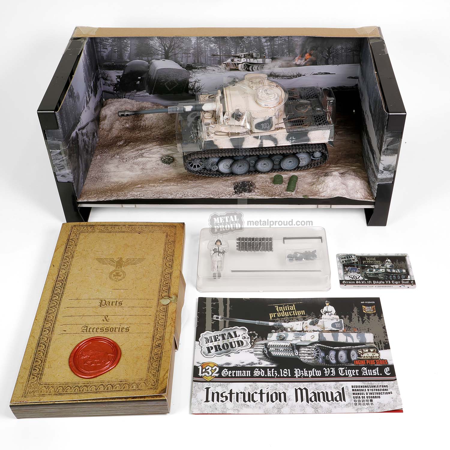 MP-912042B德國虎式TIGER坦克初期量產型(象耳)Sd.Kfz.181 PzKpfw VI模型1/32成品