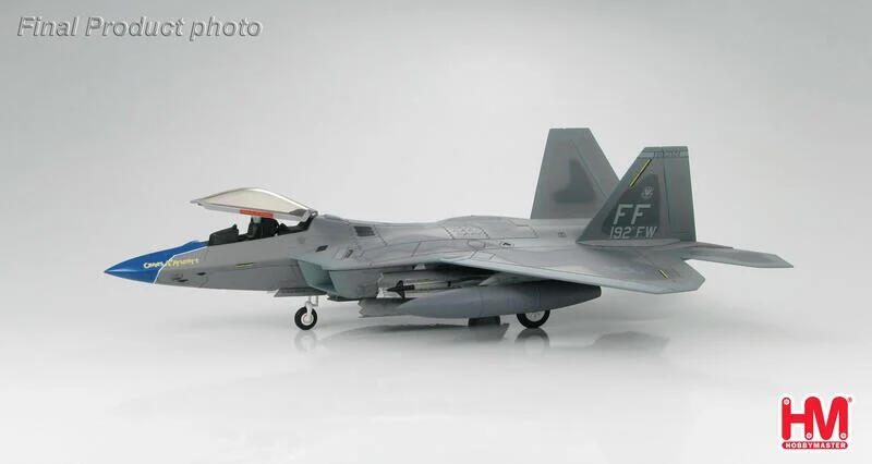 HA2803b 美國空軍F-22A 第95中隊2010藍鼻子紀念塗裝合金模型