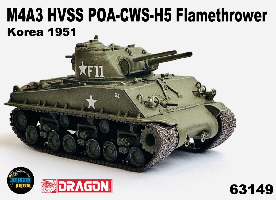 DA63149美國M4A3 HVSS POA-CWS-H5 Flamethrower韓戰1951