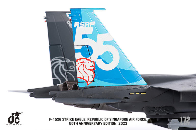 JCW-72-F15-031 新加坡空軍F-15SG成立55周年彩繪模型