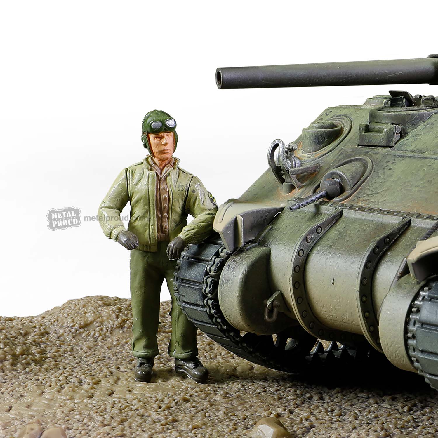 912101A美國中型戰車Sherman M4謝爾曼模型1/32成品